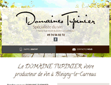 Tablet Screenshot of domaine-tupinier.com